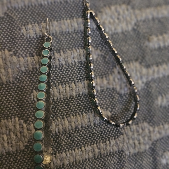 FABULOUS 3" STERLING AND SLEEPING BEAUTY TURQUOISE. - Picture 3 of 10